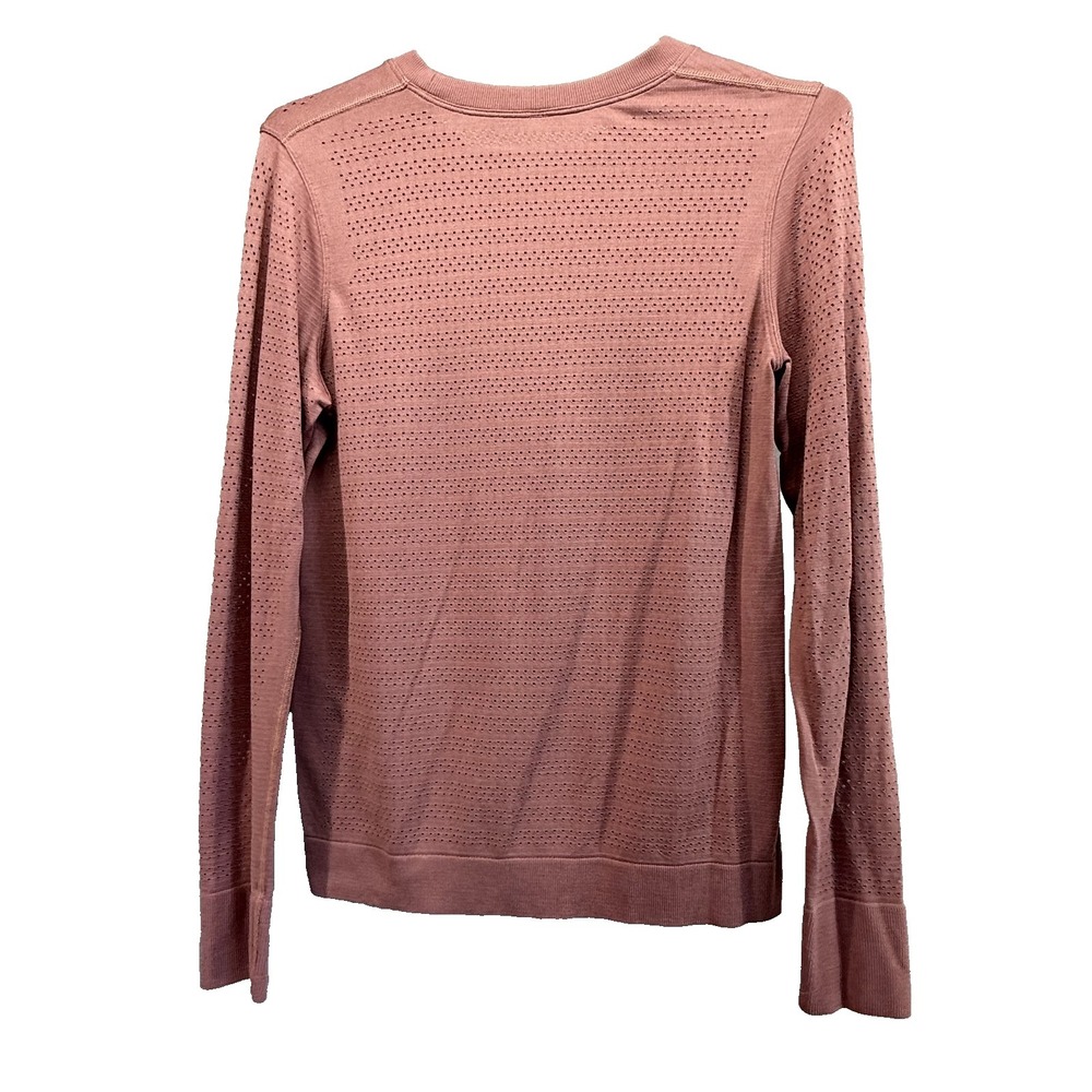 Lululemon Breeze By Long Sleeve Top Mesh Perforated Running Shirt 6 Dusty Rose - Picture 3 of 11